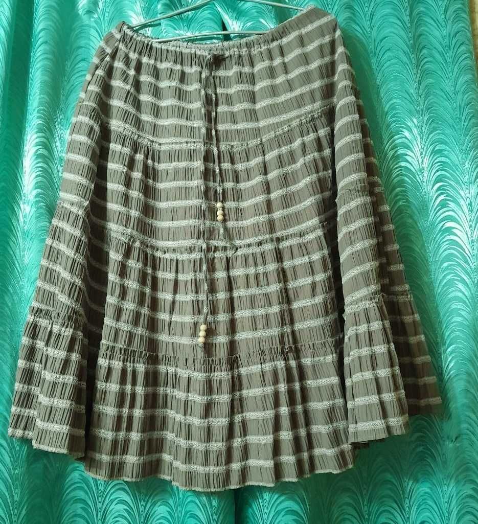 Модные юбки с оборками в 4 яруса (XL-XXL)