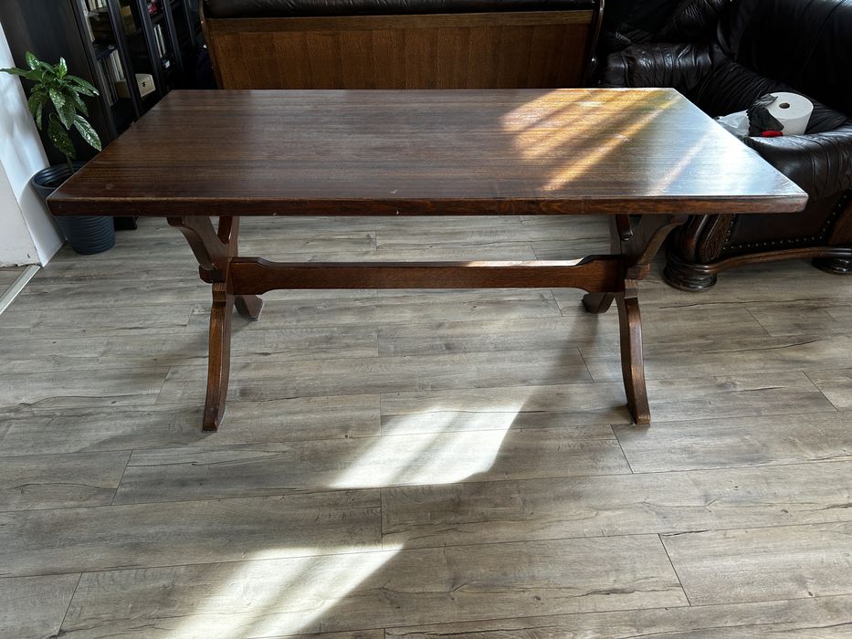 Stół dębowy biesiadny z krzeslami dębowymi