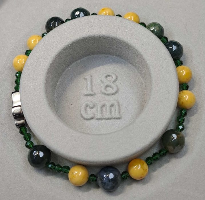 Bransoletka dziesiątka różańca BURSZTYN bałtycki, AGAT MSZYSTY #1042