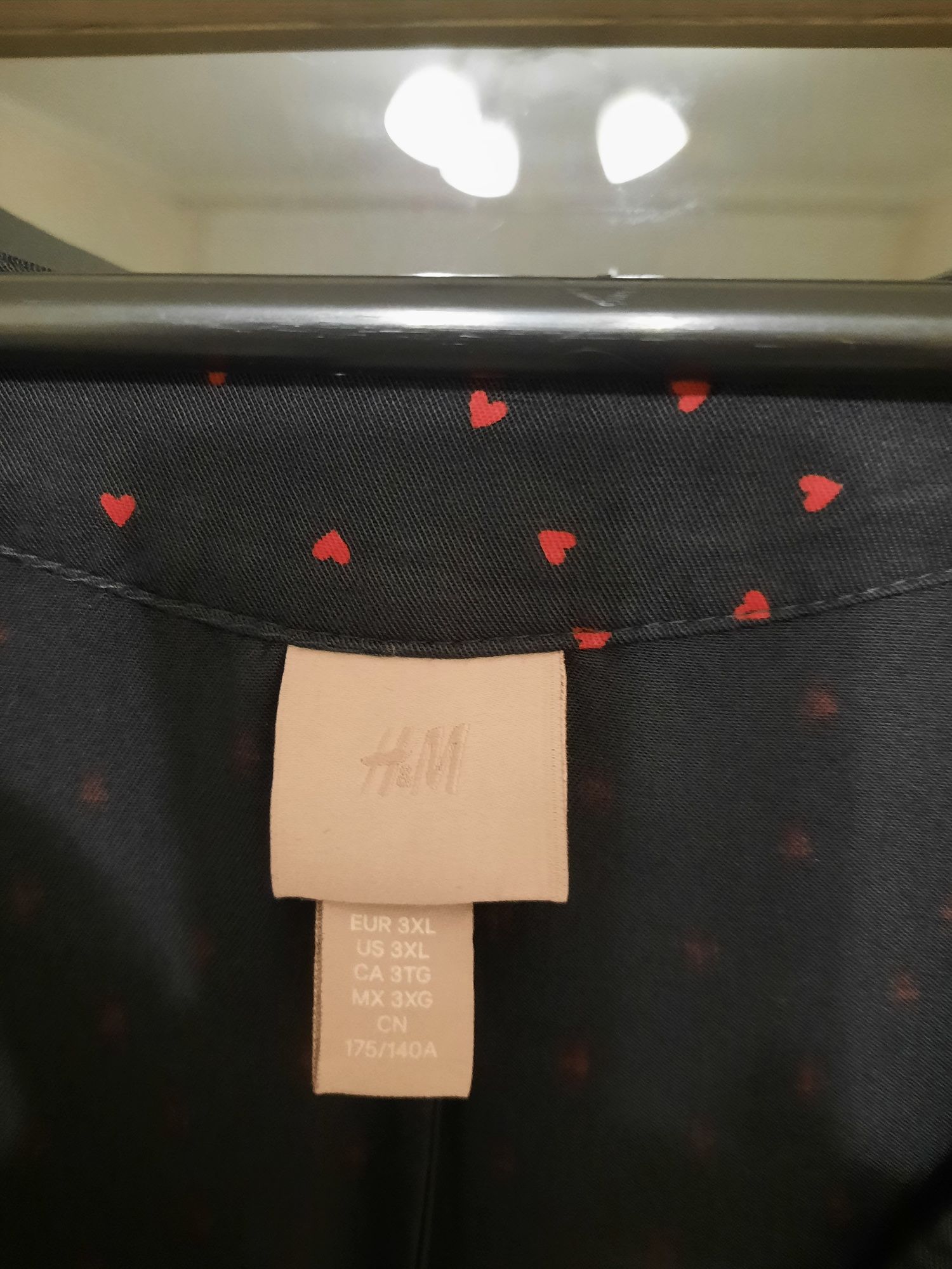 H&M śliczna tunika-sukienka, serduszka 56-58 Nowa