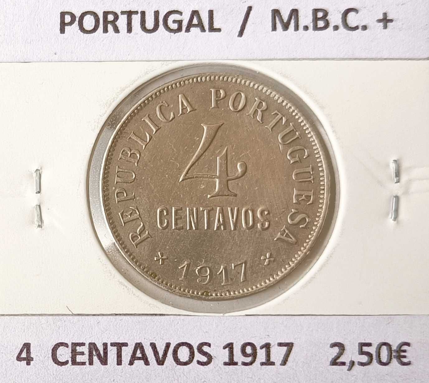 2 Moedas 4 Centavos da 1ª República Portuguesa (Emissão Anual Níquel )