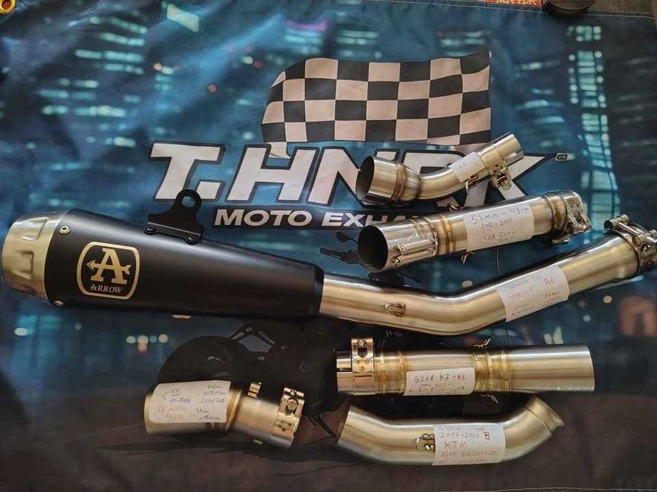 arrow -pro race dark - escape ponteira para moto black mate inox