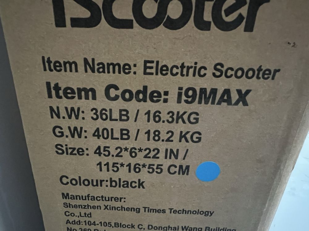 Hulajnoga elektryczna skuter iscooter i9max 500W 35km/h i9 max 40km
