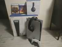 KONSOLA PS5 PLAYSTATION + Słuchawki + Pad 120 GIER 3x Spiderman tlou!