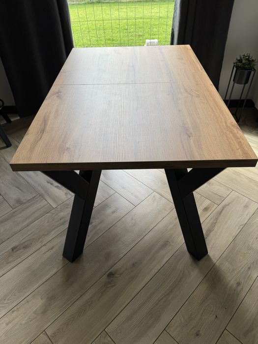 Stylowy nowoczesny stół do jadalni rozkładany 130x85 plus 2x 40