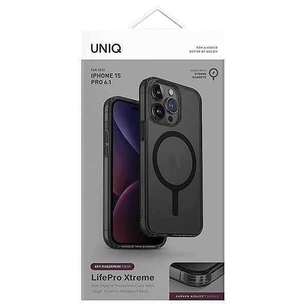 Etui UNIQ LifePro Xtreme Magclick Charging do iPhone 15 Pro - czarne