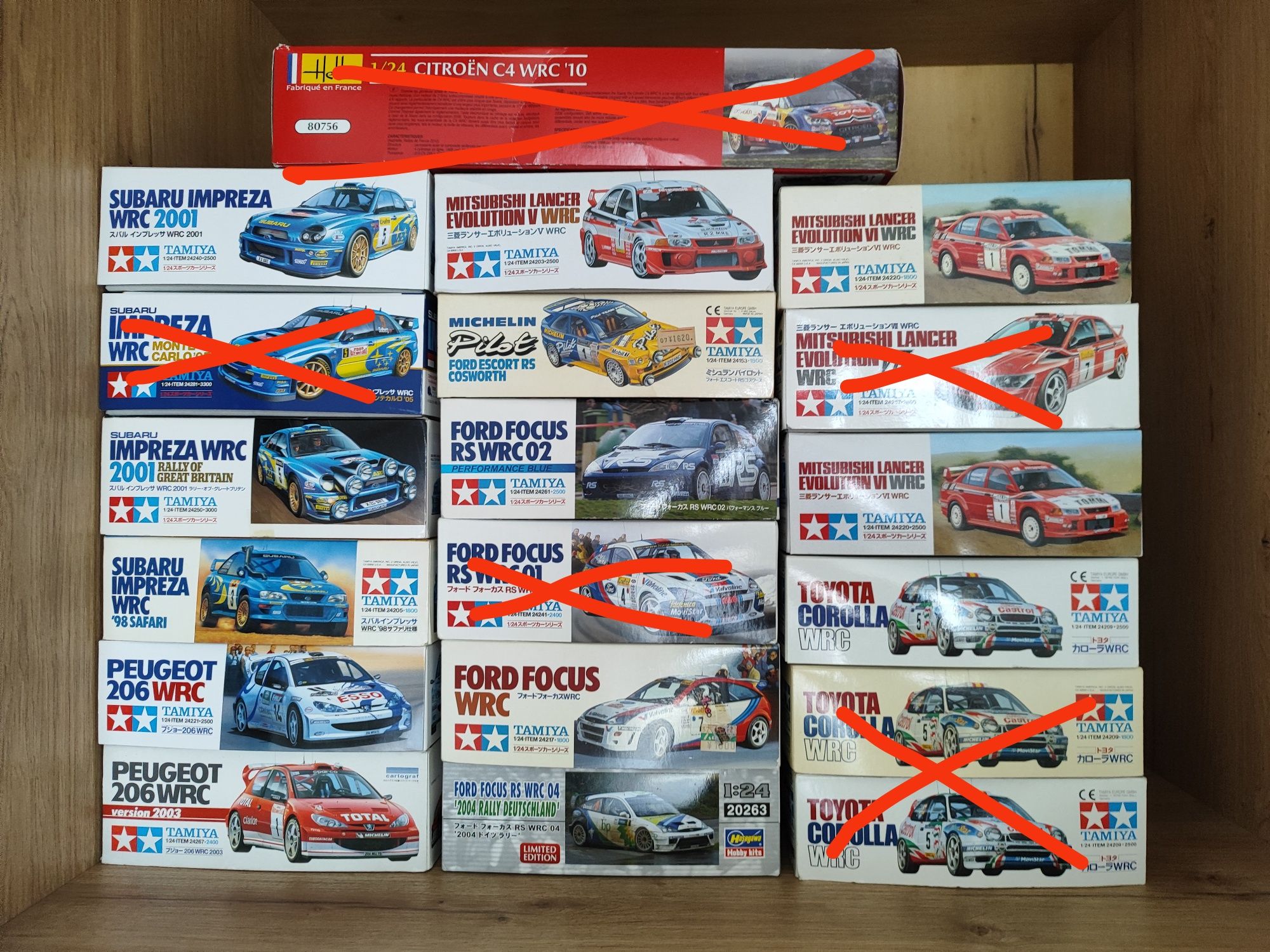 Modele WRC 1/24 do sklejania Tamiya Hasegawa Revell Heller Belkits