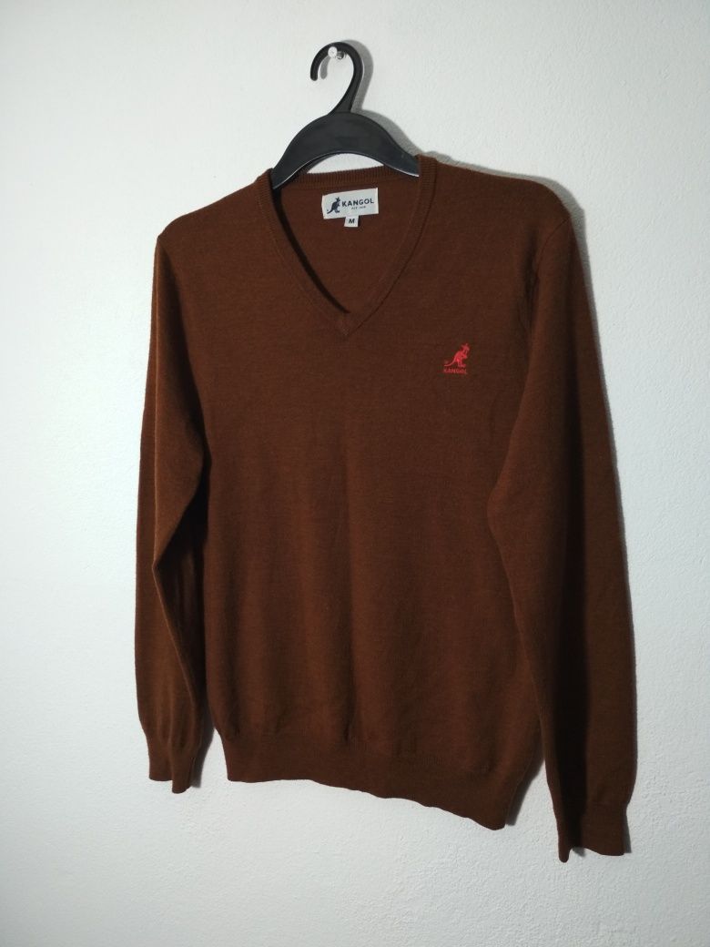 Kangol wełniany brązowy sweter M