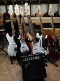 gitara elektryczna + wznacniacz 15W zestaw Ever Play stratocaster ST-2