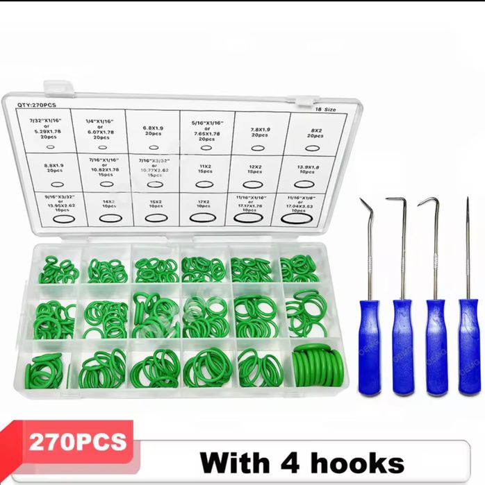 Oring Zestaw Uszczelek O-RINGÓW klimatyzacji 270szt