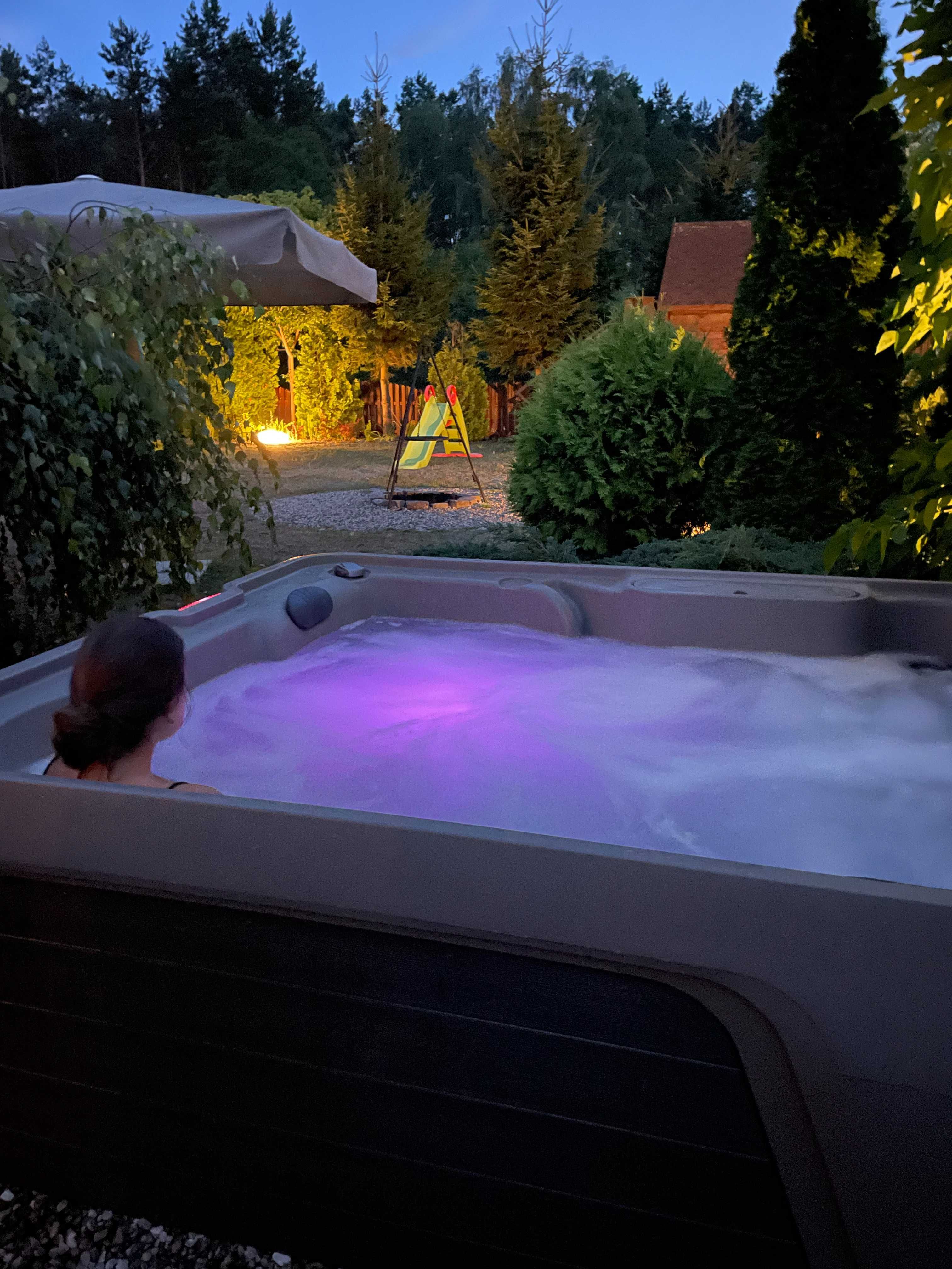 Jacuzzi, domek nad jeziorem, mazury, sauna. Siemiany, Jeziorak