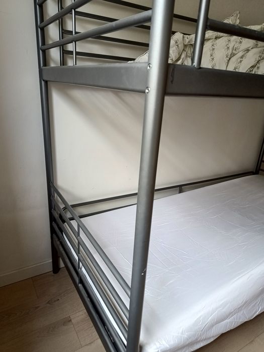 Łóżko piętrowe, metalowe IKEA