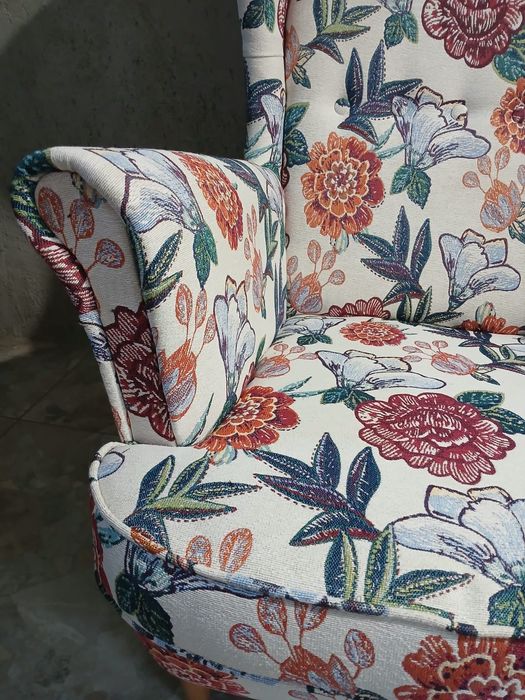 Fotel uszak kolorowy hiszpański Sisi czerwony