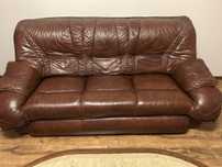 Kanapa sofa skórzana skóra naturalna piekny brązowy kolor