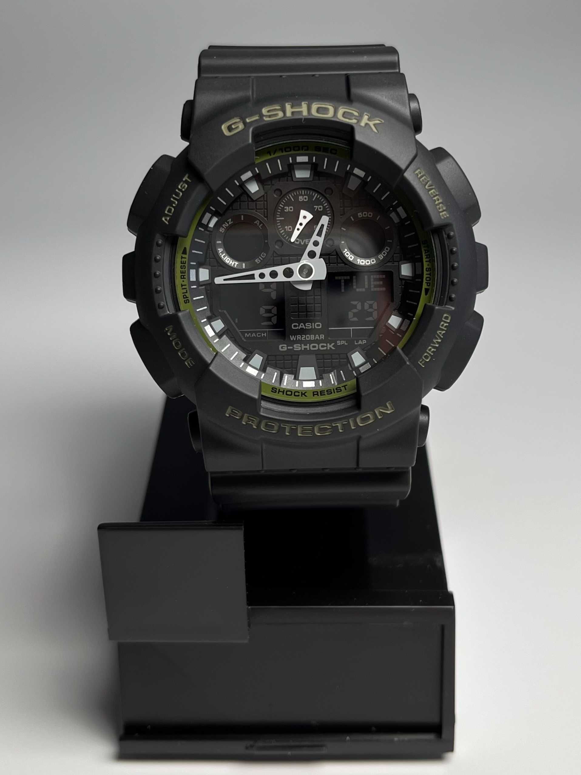 Casio GA-100L-1ACR, протиударні касіо, g shock, часы джи шок Ø51мм