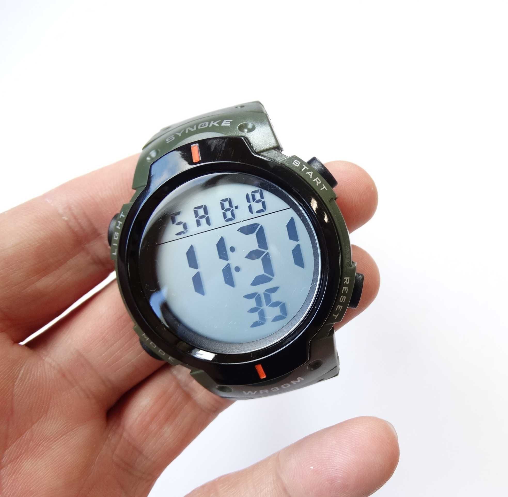 Zielony zegarek elektroniczny Synoke sportowy millitarny cyfrowy LED
