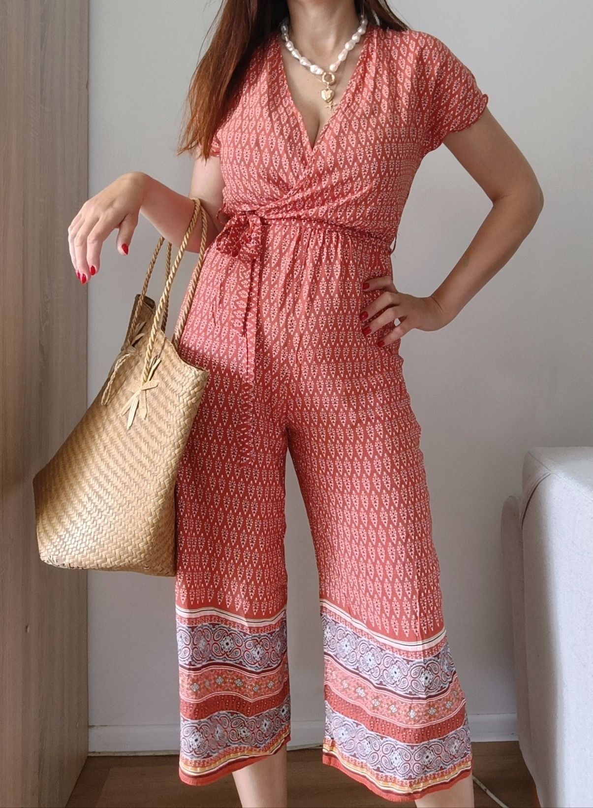 Kombinezon boho na lato, rozm. 38, Primark