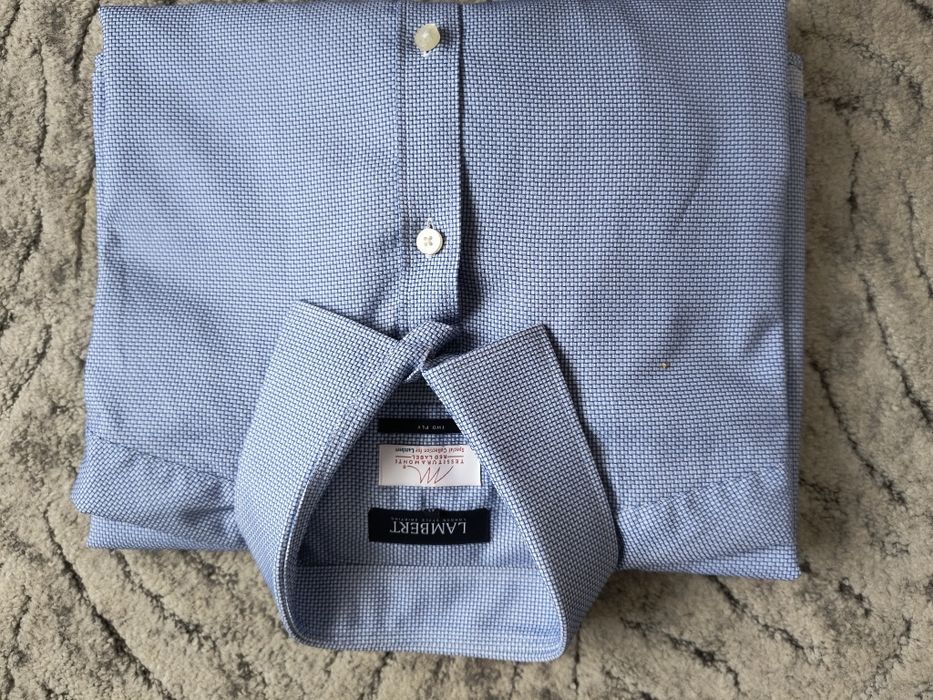 Koszula męska r 43 Lambert Wólczanka niebieska taliowana