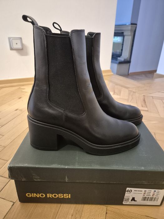 Skórzane botki Gino Rossi 40