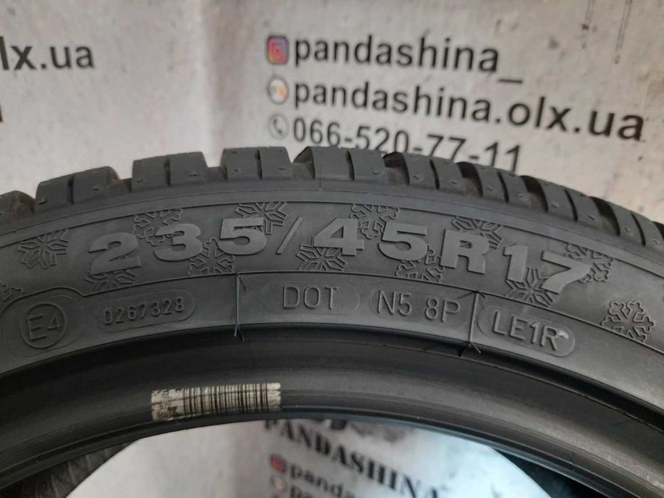 Шини 7,5мм 235/45 R17 DUNLOP SP WinterSport 4D б/у зима склад