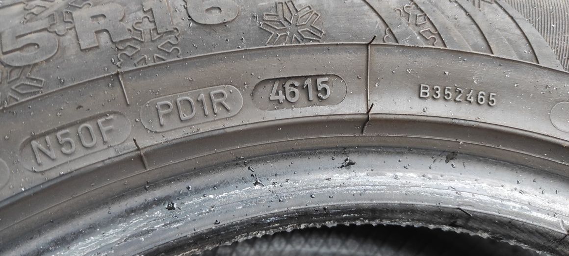 Opony zimowe z 2015r 5mm 205/55/16 Dunlop 7N8,2N6 wysyłka