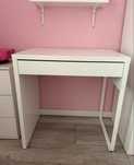 Biurko dzieciece biale 73x50 IKEA micke