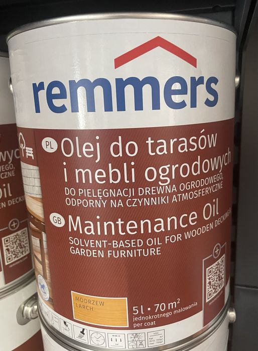 Olej do tarasów i mebli ogrodowych 5l. Remmers Pflege-Ol