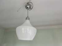 Kolonialna szklana lampa wisząca biała kielich E27 SANGA 3016 ARGON