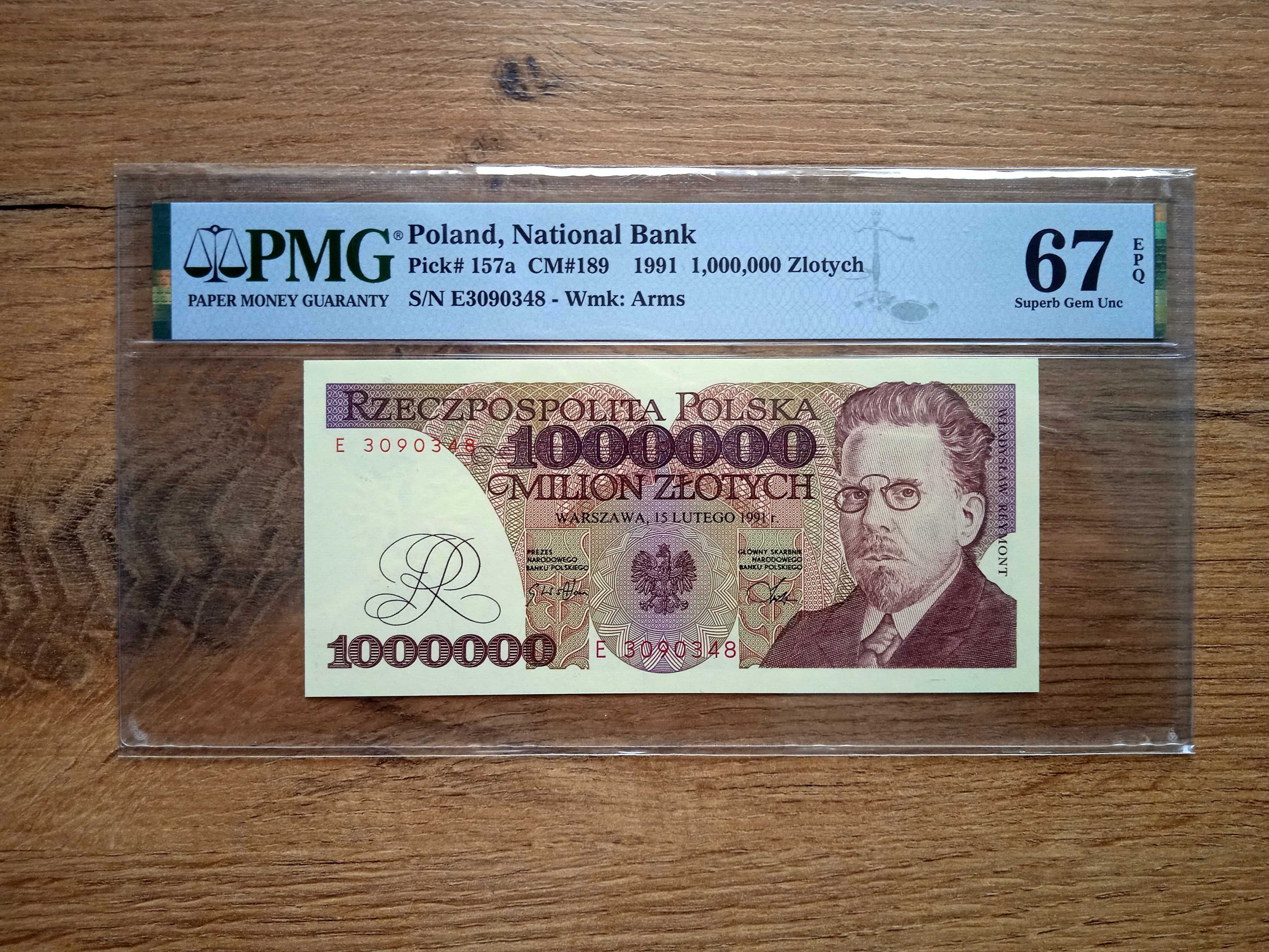 1.000000 zł  1991  E  st. 1 UNC   PMG 67