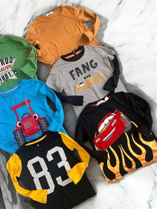 Komplet 12 szt bluzeczek dla chłopca rozm 98,98/104