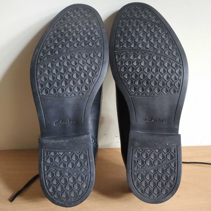 Męskie półbuty wizytowe broksy CLARKS skóra naturalna roz.eu-42.5