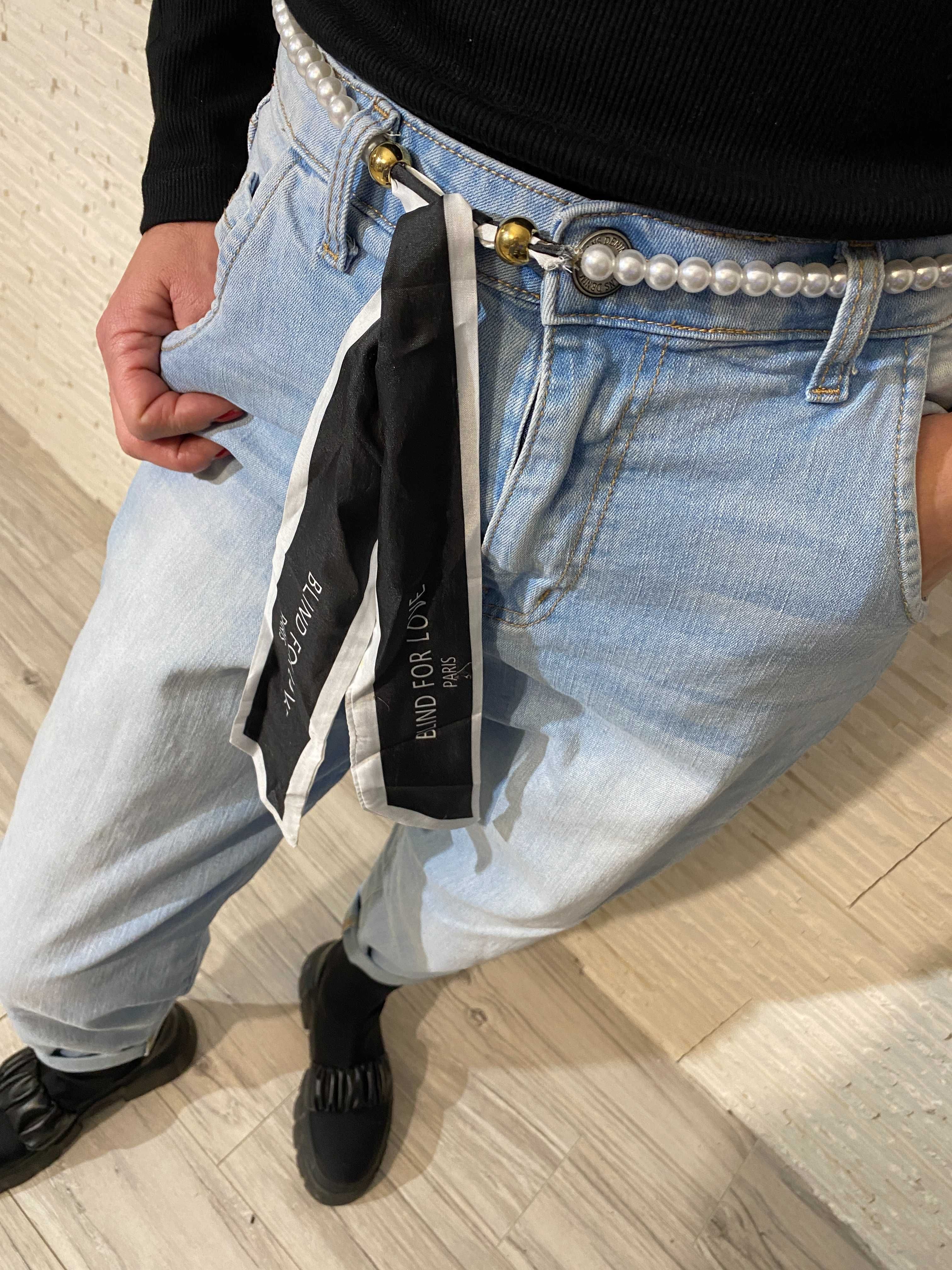 Lemonada mom fit jeansy z wyższym stanem S-M