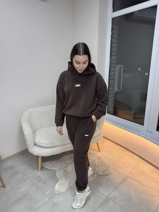 ЗНИЖКА! Костюм теплий з куліскою S M L XL XXL графіт молочний пісочний