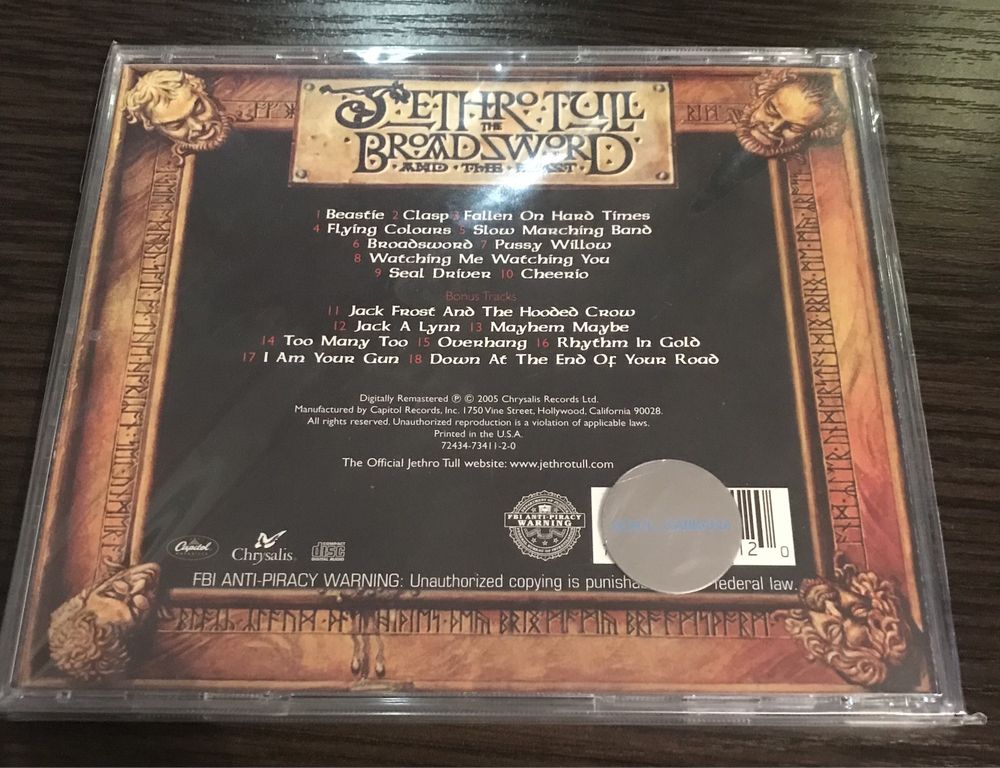 Jethro Tull - The Broadsword And The Beast cd
