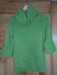 Sweter/golf, pistacjowy, rozmiar L