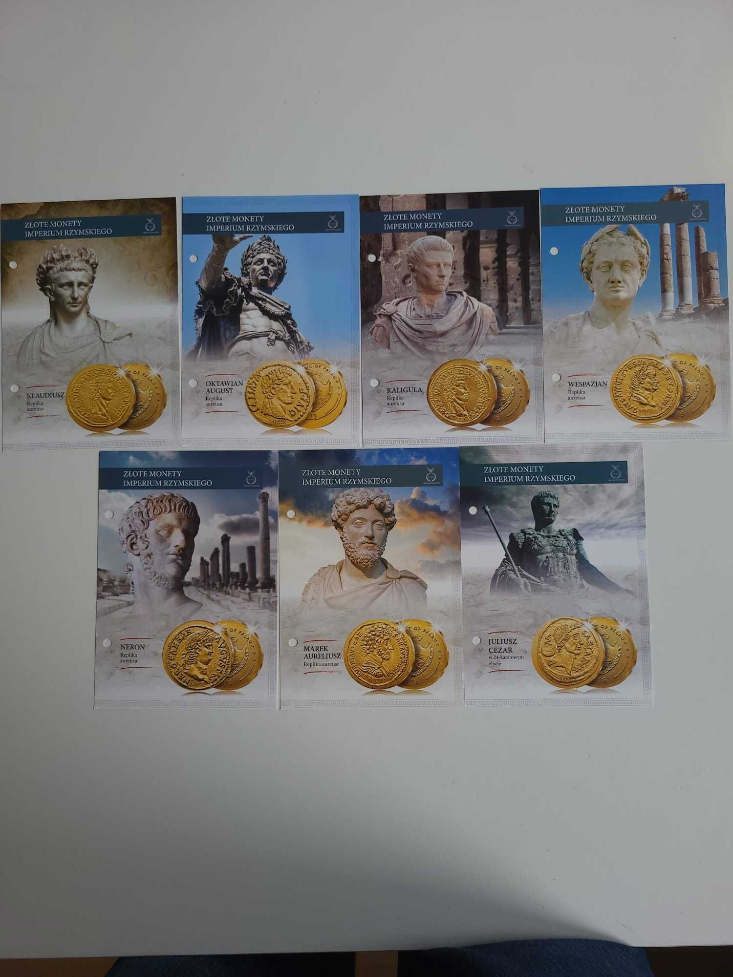 Złote monety (7 sztuk) 1 Dolar - Cesarstwo Rzymskie
