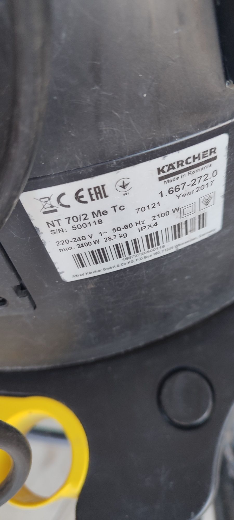 Пилосос професійний karcher nt 70/2 professional
