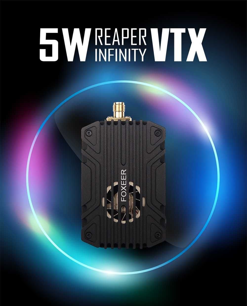 Відеопередавач Foxeer 5.8G Reaper Infinity 5W 40CH VTx оригінал з док.