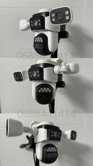 Wi-Fi IP-камера 20 МП з 4 об’єктивами, PTZ, зум ×10, нічне бачення