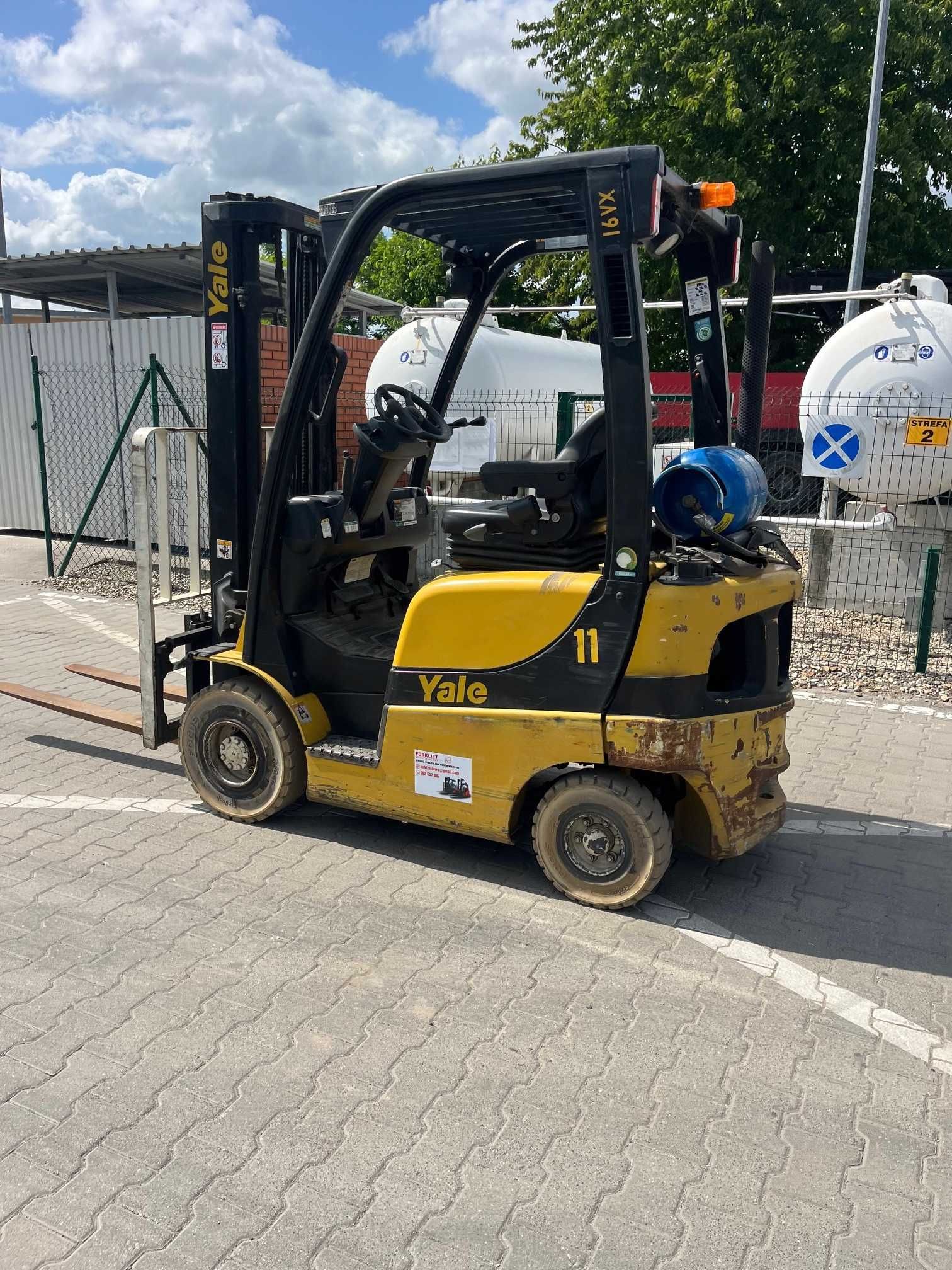 Wózek widłowy Yale GLP16VX, LPG, 2017 rok, Przesuw Boczny