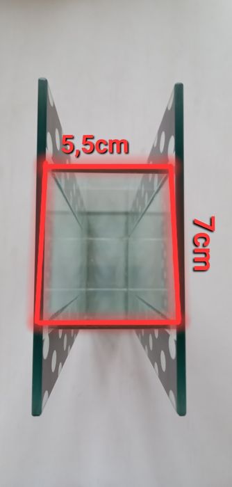 Wazon glamour designerski lustrzany Lux wysokość 45cm