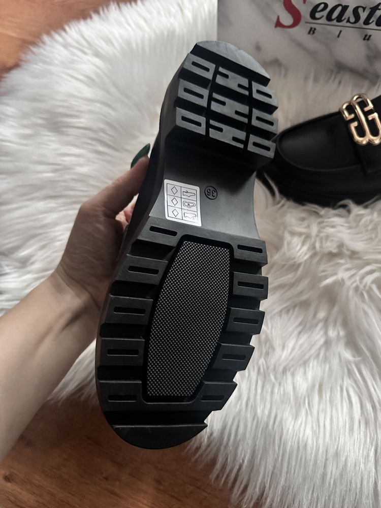 Mokasyny czarne 36-41 seastar nowe