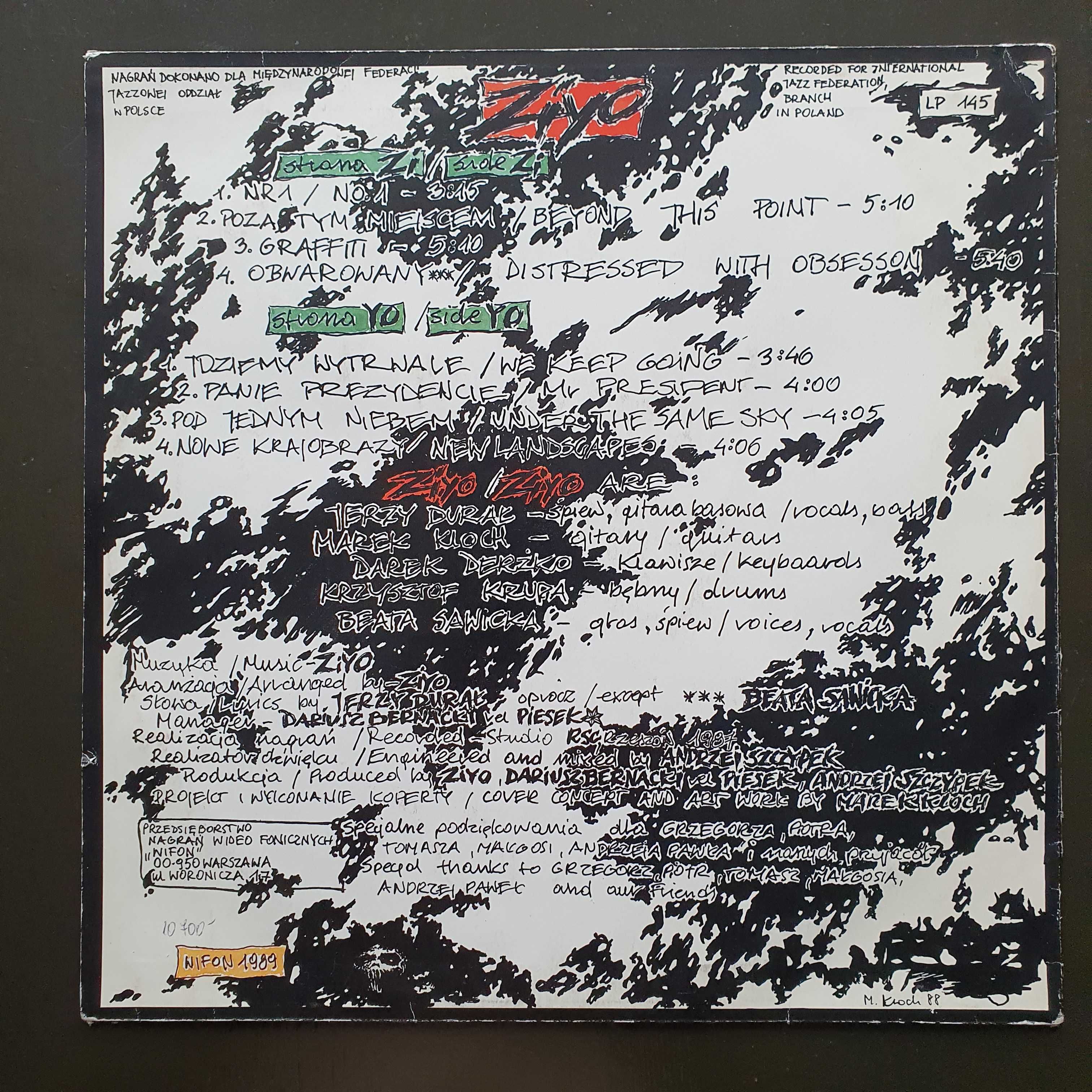 Ziyo- Ziyo Świetny stan! Pierwsze wydanie 1989 EX+