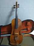 Violino 1956 dos irmãos luthiers w.& A. Jacote na Suiça  voluta cabeça