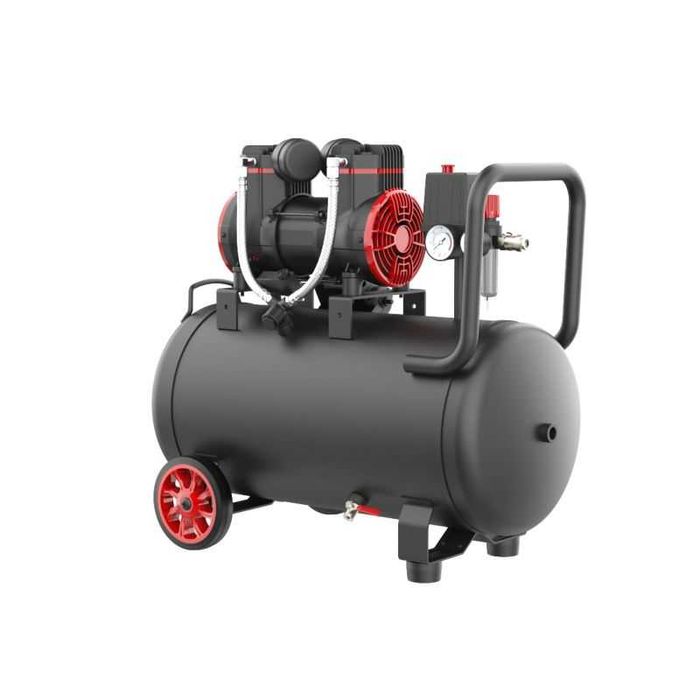 Kompresor 50L CICHY BEZOLEJOWY 2 tłoki 2 pompy sprężarka 230V NOWA