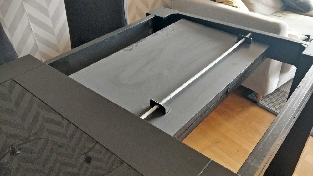 Mesa de jantar extensível Wengué (oferta das cadeiras)