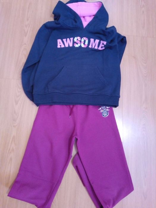 Calças fato treino cardadas menina 10/12 anos