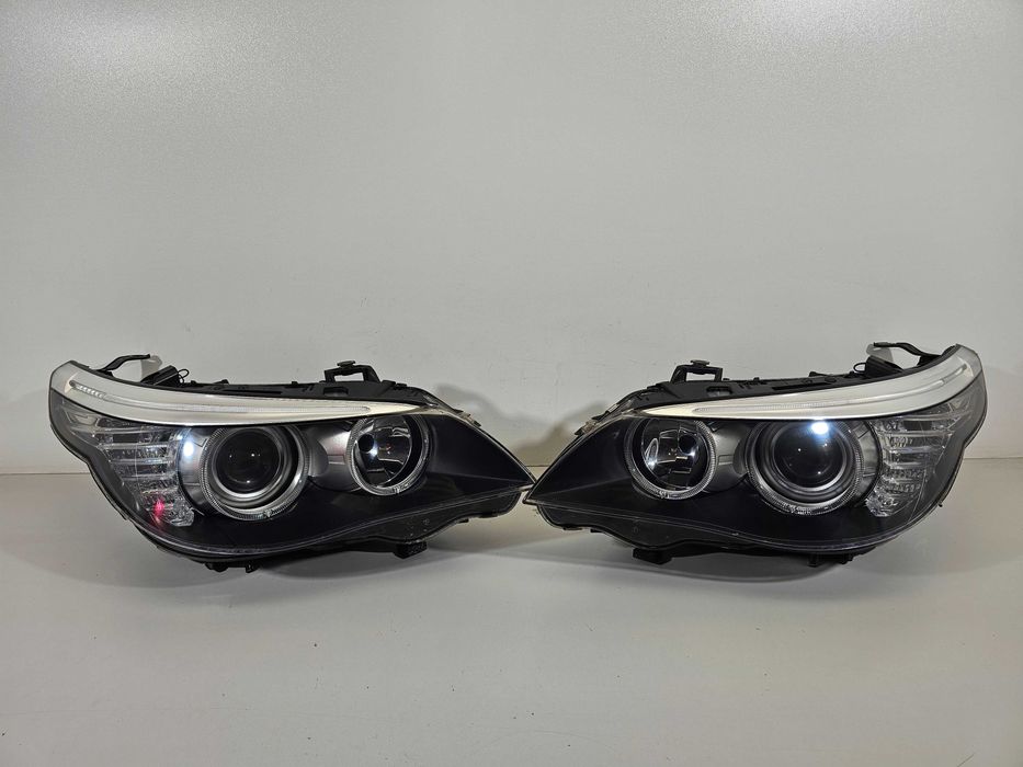 Bmw 5 E60 E61 Lift FL Lampy Przód Przednie Lewa+Prawa H7 Europa Ładne