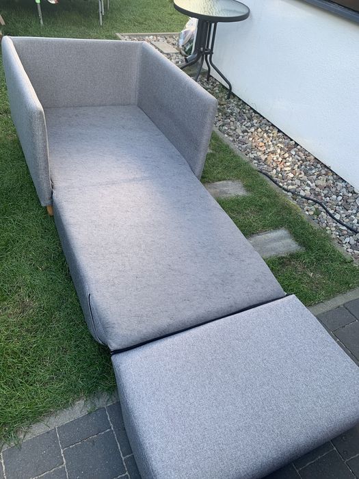 Fotel rozkladany z funkcja spania jysk szary norodden