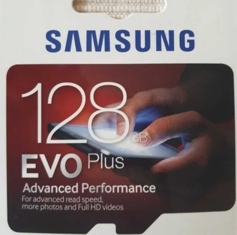 Карта памяти Samsung Evo plus 128 Gb с SD адаптером